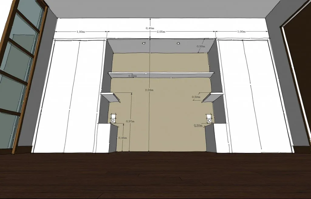 Détail coté d'un meuble sur mesure