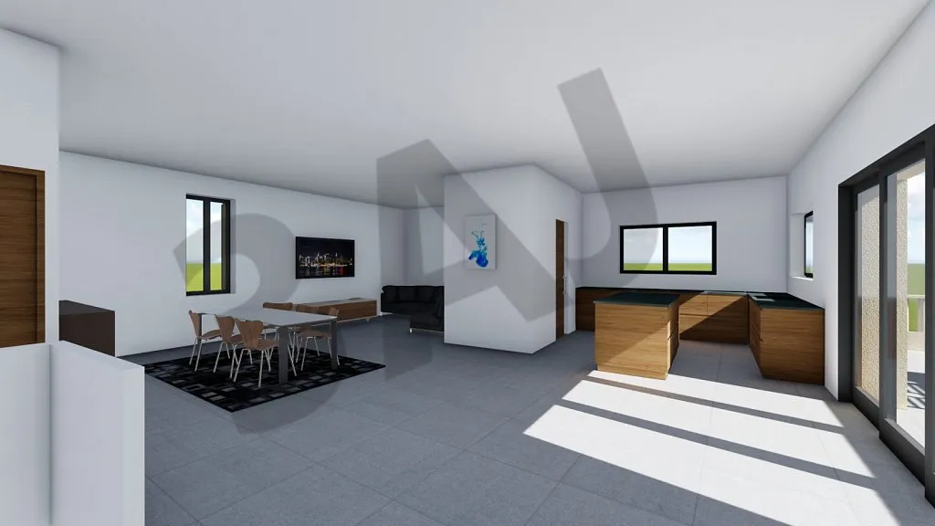 Salle à manger, perspective 3D