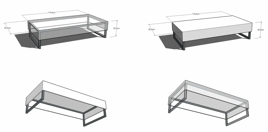 Étude d'une table basse sur mesure